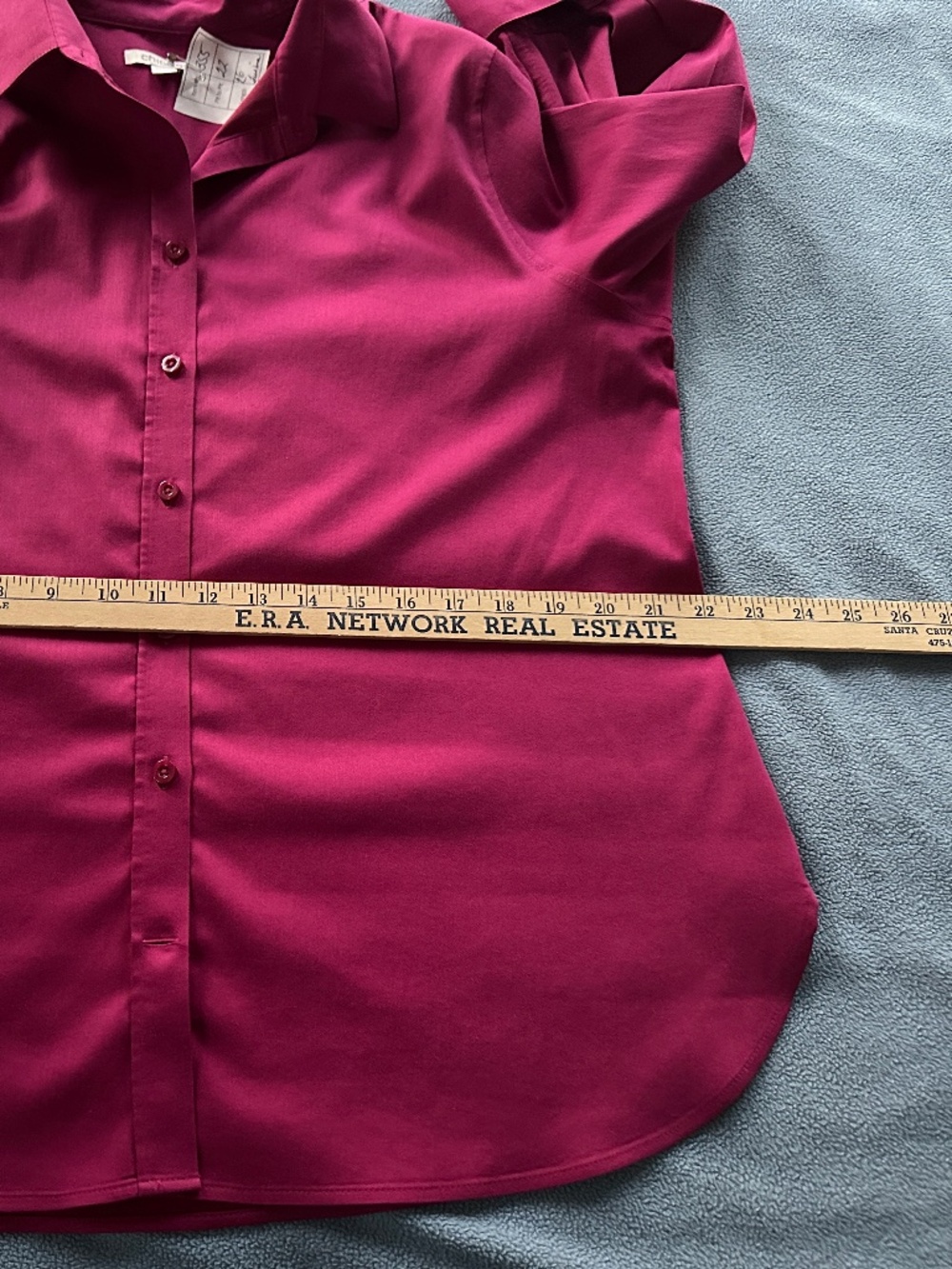 Chico's No-Iron Stretch Button-Down Fuchsia Shirt Chico’s 2 (Large / US 12) - Picture 6 of 8